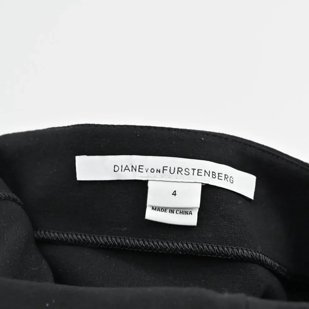 DIANE VON FURSTENBERG Skirt Size‎ 4 Classic Black Zip Pocket Knee Length Pencil - Picture 7 of 11